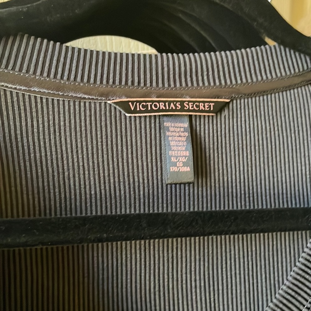 Victoria secret! So so soft. Dark grey like charcoal.